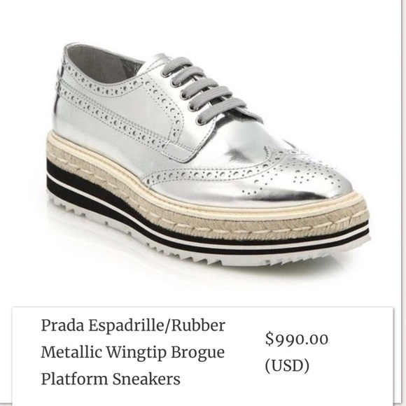 prada metallic sneakers